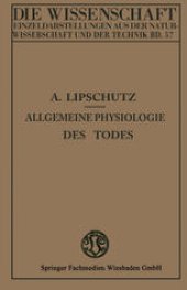 book Allgemeine Physiologie des Todes