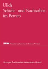 book Schicht- und Nachtarbeit im Betrieb