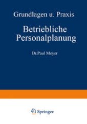 book Betriebliche Personalplanung: Grundlagen und Praxis