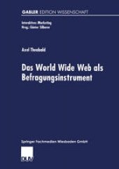 book Das World Wide Web als Befragungsinstrument