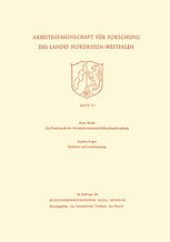 book Zur Problematik der wirtschaftswissenschaftlichen Raumforschung / Städtebau und Landesplanung