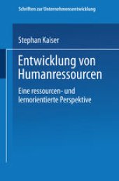 book Entwicklung von Humanressourcen: Eine ressourcen- und lernorientierte Perspektive