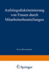 book Aufstiegsdiskriminierung von Frauen durch Mitarbeiterbeurteilungen