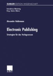 book Electronic Publishing: Strategien für das Verlagswesen