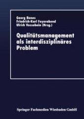 book Qualitätsmanagement als interdisziplinäres Problem