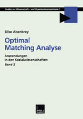 book Optimal Matching Analyse: Anwendungen in den Sozialwissenschaften