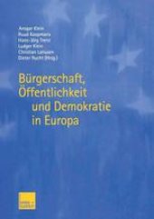 book Bürgerschaft, Öffentlichkeit und Demokratie in Europa