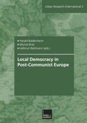 book Local Democracy in Post-Communist Europe