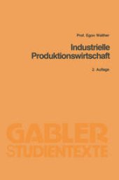 book Industrielle Produktionswirtschaft