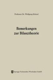 book Bemerkungen zur Bilanztheorie