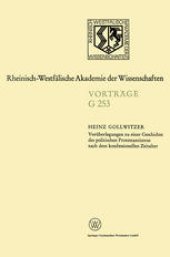 book Vorüberlegungen zu einer Geschichte des politischen Protestantismus nach dem konfessionellen Zeitalter