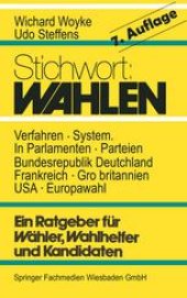 book Stichwort: Wahlen: Ein Ratgeber für Wähler und Kandidaten