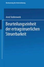 book Beurteilungseinheit der ertragsteuerlichen Steuerbarkeit