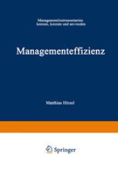 book Managementeffizienz: Managementinstrumentarium kennen, können und anwenden