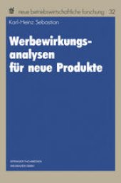 book Werbewirkungsanalysen für neue Produkte