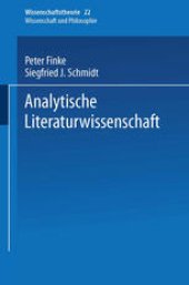 book Analytische Literaturwissenschaft