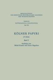 book Kölner Papyri