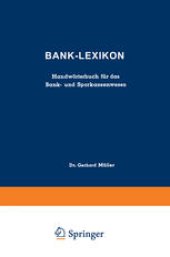 book Bank-Lexikon: Handwörterbuch für das Bank- und Sparkassenwesen