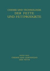 book Chemie und Gewinnung der Fette