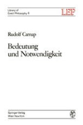 book Bedeutung und Notwendigkeit: Eine Studie zur Semantik und modalen Logik