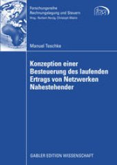 book Konzeption einer Besteuerung des laufenden Ertrags von Netzwerken Nahestehender