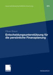 book Entscheidungsunterstützung für die persönliche Finanzplanung