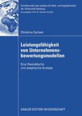 book Leistungsfähigkeit von Unternehmensbewertungsmodellen: Eine theoretische und empirische Analyse