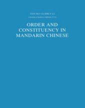 book Order and Constituency in Mandarin Chinese