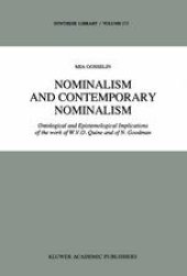 book Nominalism and Contemporary Nominalism: Ontological and Epistemological Implications of the work of W.V.O. Quine and of N. Goodman