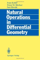 book Natural Operations in Differential Geometry