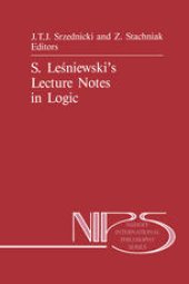 book S. Leśniewski’s Lecture Notes in Logic