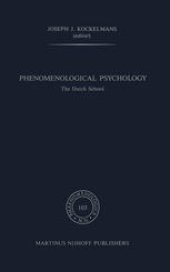 book Phenomenological Psychology: The Dutch School