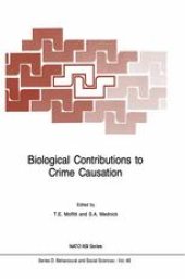 book Biological Contributions to Crime Causation