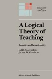 book A Logical Theory of Teaching: Erotetics and Intentionality