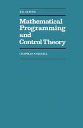 book Mathematical Programming and Control Theory