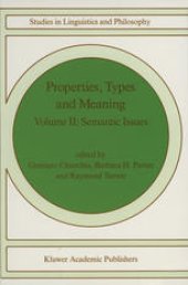 book Properties, Types and Meaning: Volume II: Semantic Issues