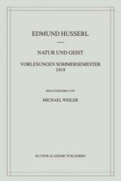 book Natur und Geist: Vorlesungen Sommersemester 1919