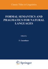 book Formal Semantics and Pragmatics for Natural Languages