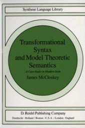 book Transformational Syntax and Model Theoretic Semantics: A Case Study in Modern Irish