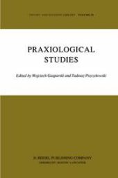 book Praxiological Studies: Polish Contributions to the Science of Efficient Action