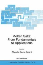 book Molten Salts: From Fundamentals to Applications