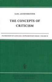 book The Concepts of Criticism