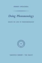 book Doing Phenomenology: Essays on and in Phenomenology