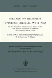 book Epistemological Writings: The Paul Hertz/Moritz Schlick Centenary Edition of 1921 with Notes and Commentary by the Editors