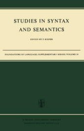 book Studies in Syntax and Semantics