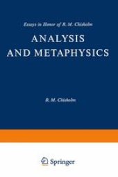 book Analysis and Metaphysics: Essays in Honor of R. M. Chisholm