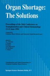 book Organ Shortage: The Solutions: Proceedings of the 26th Conference on Transplantation and Clinical Immunology, 13–15 June 1994