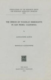 book The Speech of Yugoslav Immigrants in San Pedro, California