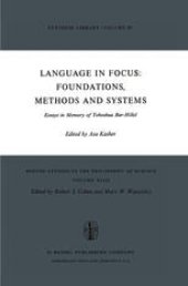 book Language in Focus: Foundations, Methods and Systems: Essays in Memory of Yehoshua Bar-Hillel