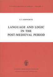 book Language and Logic in the Post-Medieval Period